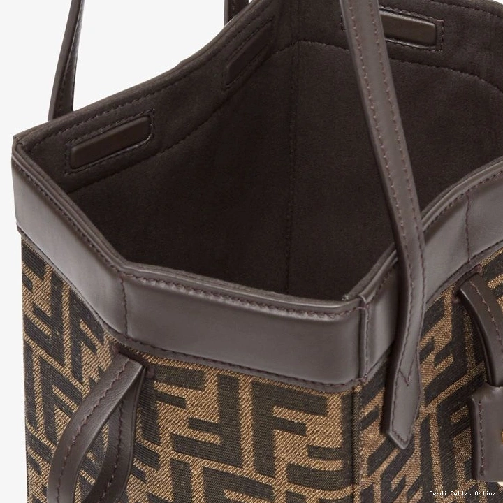 Cheap Origami Fabric In FF Bag Mini Motif Fendi Brown 0721
